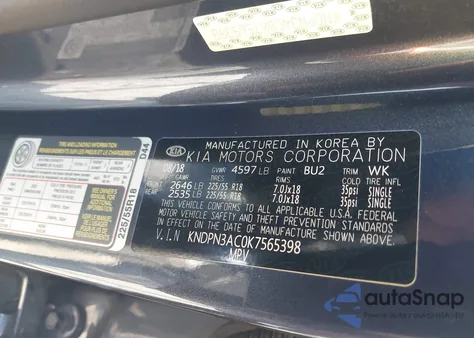 2019 Kia Sportage Ex from USA, damaged, VIN KNDPN3AC0K7565398